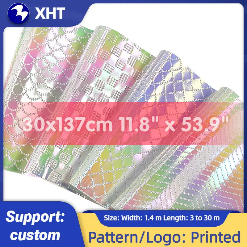 

30*135CM 137x30cm Synthetic Leather Sheets Iridescent Snake Shiny Faux Fabric Synthetic Hairbow Fabric DIY Bag Shoes Accessories