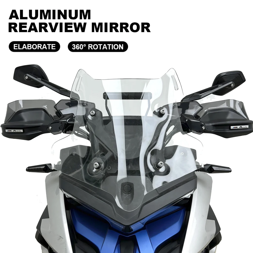 

Универсальные алюминиевые зеркала заднего вида для мотоцикла с ЧПУ, 8 мм, 10 мм, 2 шт., для Honda, для YAMAHA MT07, MT09, трассировщик 900, для скутера, для BMW