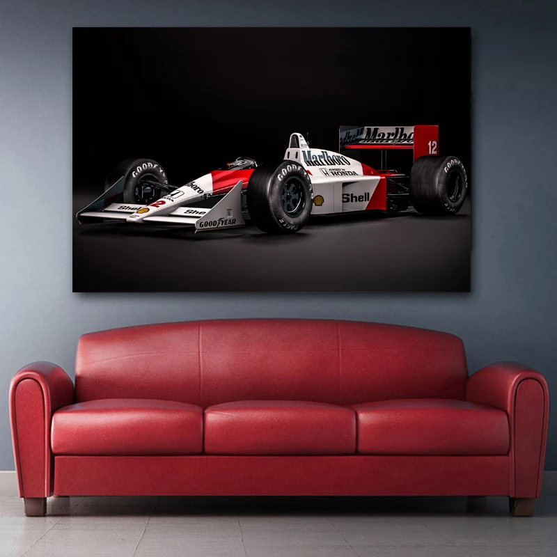 

Mclaren Honda Classic Formula One F1 Sports Car Posters Wall Art Pictures Canvas Paintings for Living Room Bedroom Home Decor