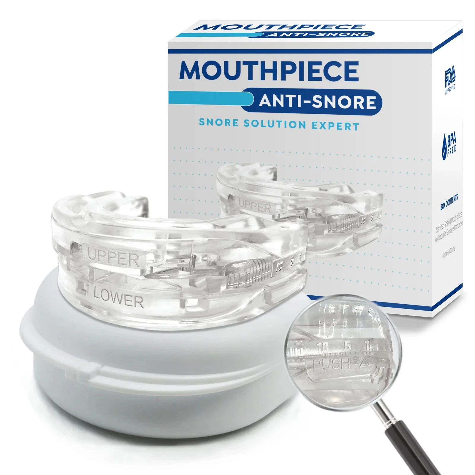 Anti Snoring Mouth Guard Adjustable Anti-Snoring Mouthpiece Sleeping Devices Bruxism Snoring Stopper Improve Sleep Mouthpiece 6