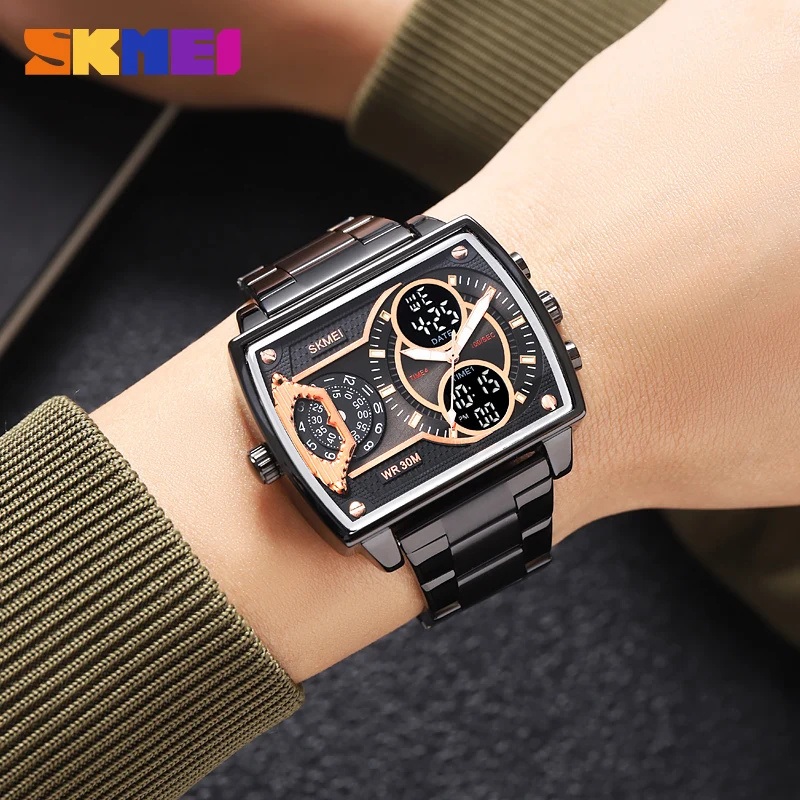 Skmei-Reloj de pulsera deportivo para hombre, cronógrafo