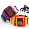 Hot Children's Watches Digital LED Chic Unisex Colorful Constructor Blocks Sports relogio masculino Wrist Women Watch Kids Gifts 2