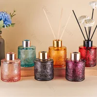 Sun Flower Relief Perfume Bottle Colorful Bathroom Modern Decor Glass Bottles Hotel Study Aromatherapy Dispenser Small Bottle 1