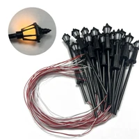 20x Model Street Lights Lamps Sand Table War Game Village Pathway Lantern Post Lamp Model Street Lights 1
