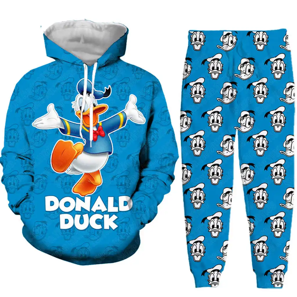 

Merry christmas funny men women New Donald Duck 3D print Disney High Quality napping fashion hoodies jacket pants Tracksuit
