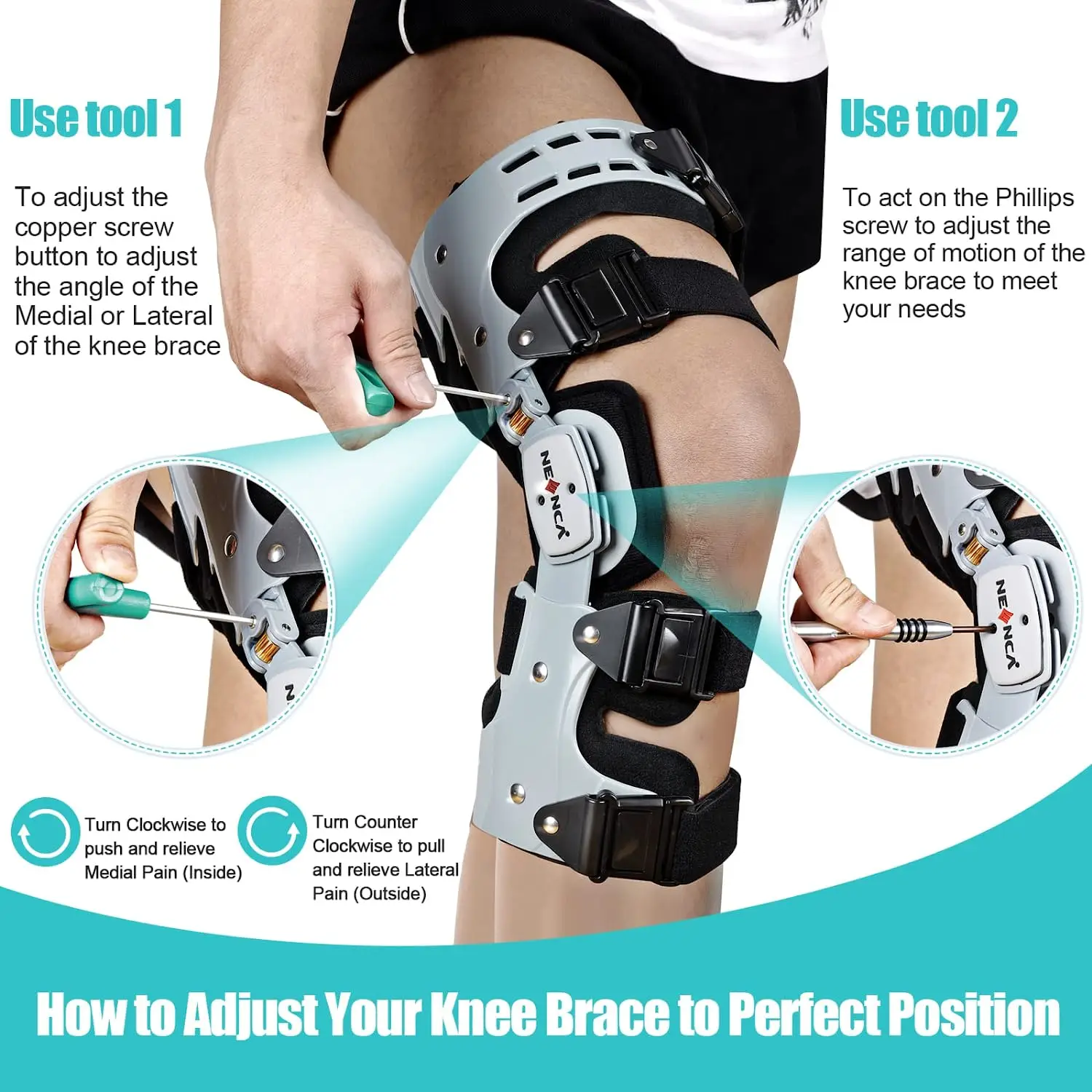 Knee Brace Hinged Stabilizer Support 3