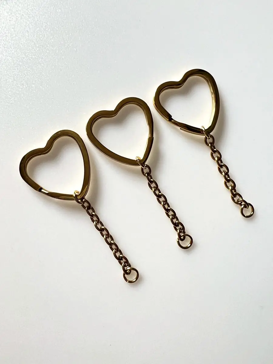 거울 광택 스테인레스 스틸 귀여운 하트 키 링, DIY 만들기 키 체인 용품 쥬얼리 파인딘, 4cm 익스텐더 포함, 30mm 20 개