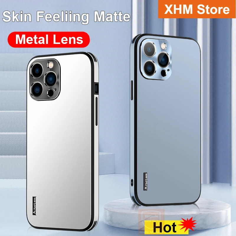 For iPhone 13 Pro Max Brand Case Skin Feeling Matte Phone Case For iPhone 13 Pro Max 12 Back Cover Protective Bumper Shell best iphone 12 pro case