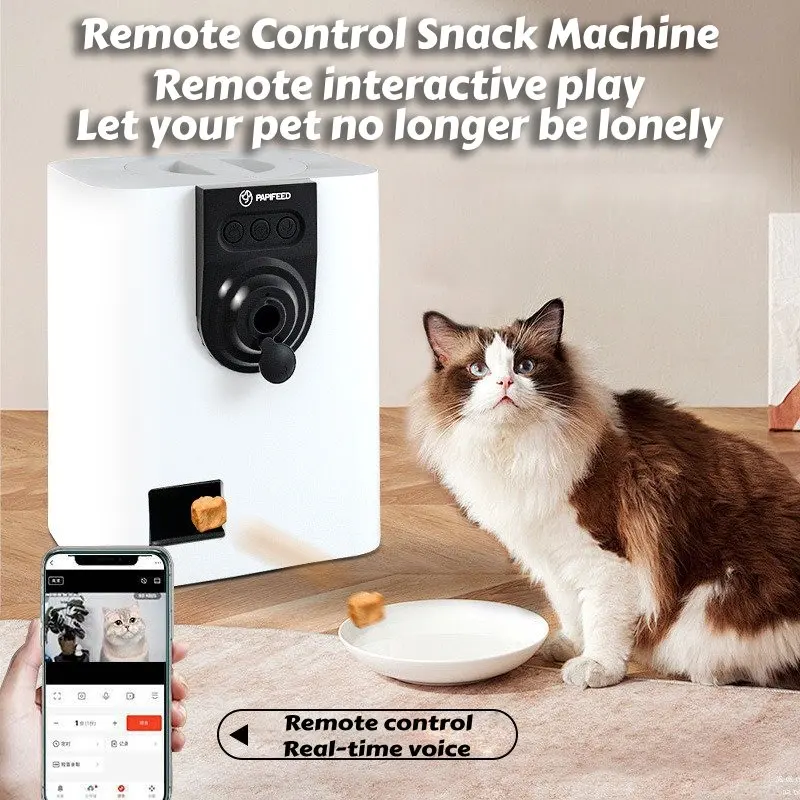 

smart cat feeder Remote Control Auto Feeder For Cat Dog Cat Food Dispenser Smart Voice Recorder Remote Control for Cat Dog