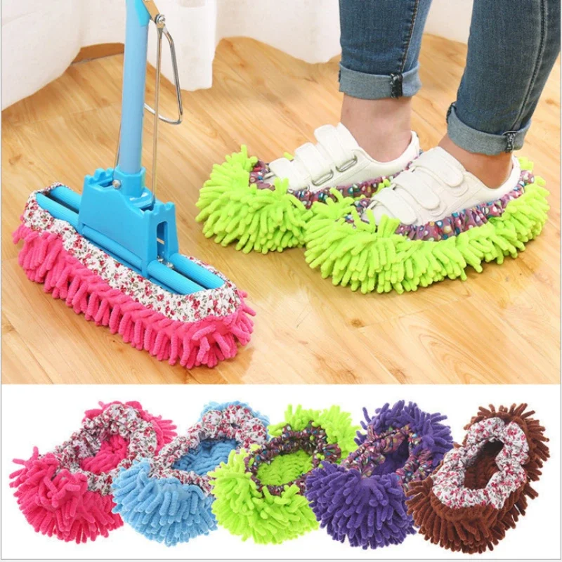 

1 Pair Multifunction Floor Dust Cleaning Slippers Shoes Lazy Mopping Shoes Home Floor Cleaning Micro Fiber Cleaning Shoes