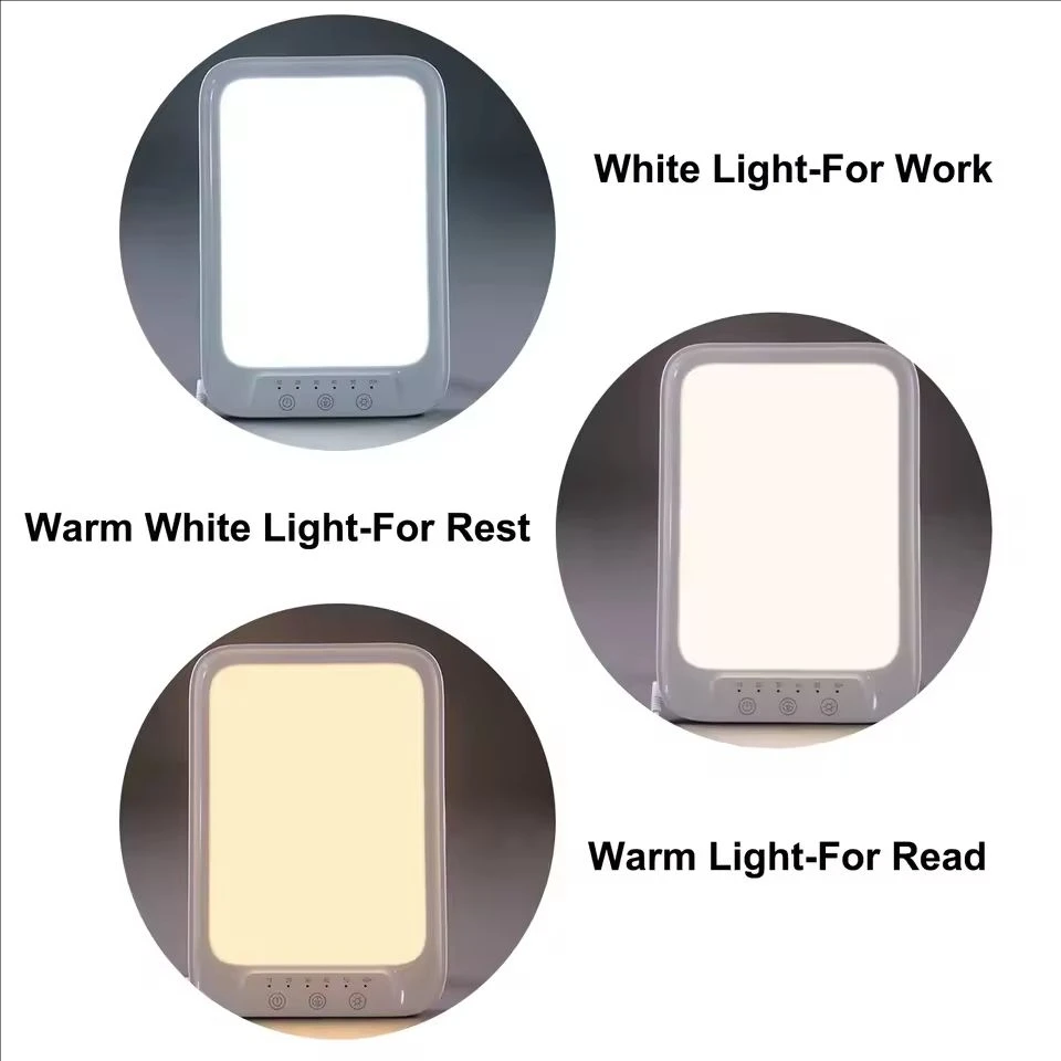 20000 Lux lumière froide et chaude LED lampe de lumière du jour lampe de thérapie contre la dépression 3 couleurs de lumière 5 niveaux de luminosité contrôle tactile