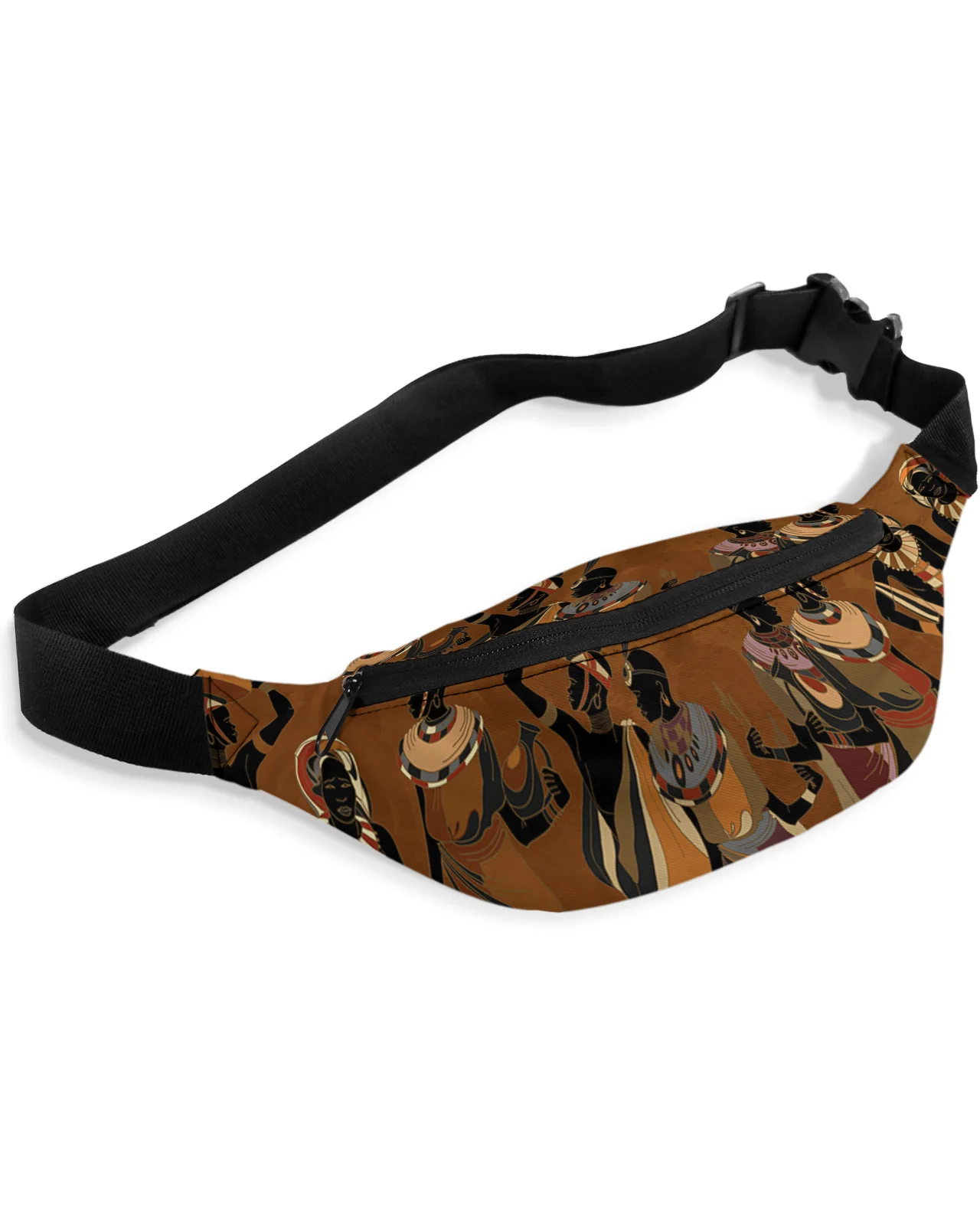 

Ethnic Style African Women Black Women Waist Packs for Women Waterproof Outdoor Sports Waist Bag Unisex Crossbody Shoulder Bag
