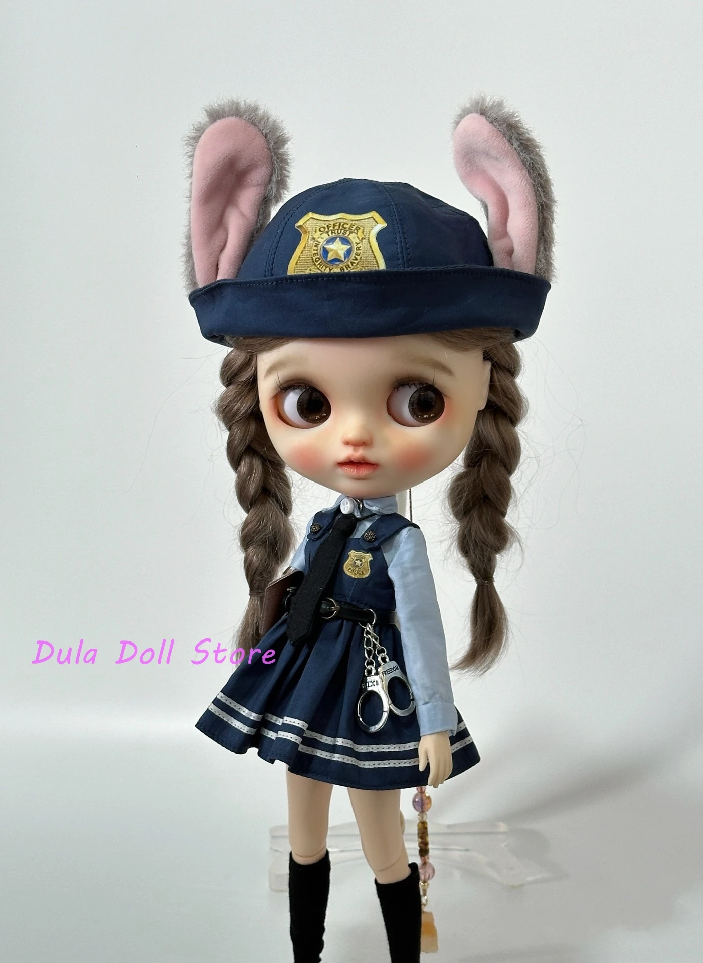 

Dula Doll Clothes Dress Officer Rabbit skirt Blythe Qbaby ob24 ob22 Azone Licca ICY JerryB 1/6 Bjd Doll