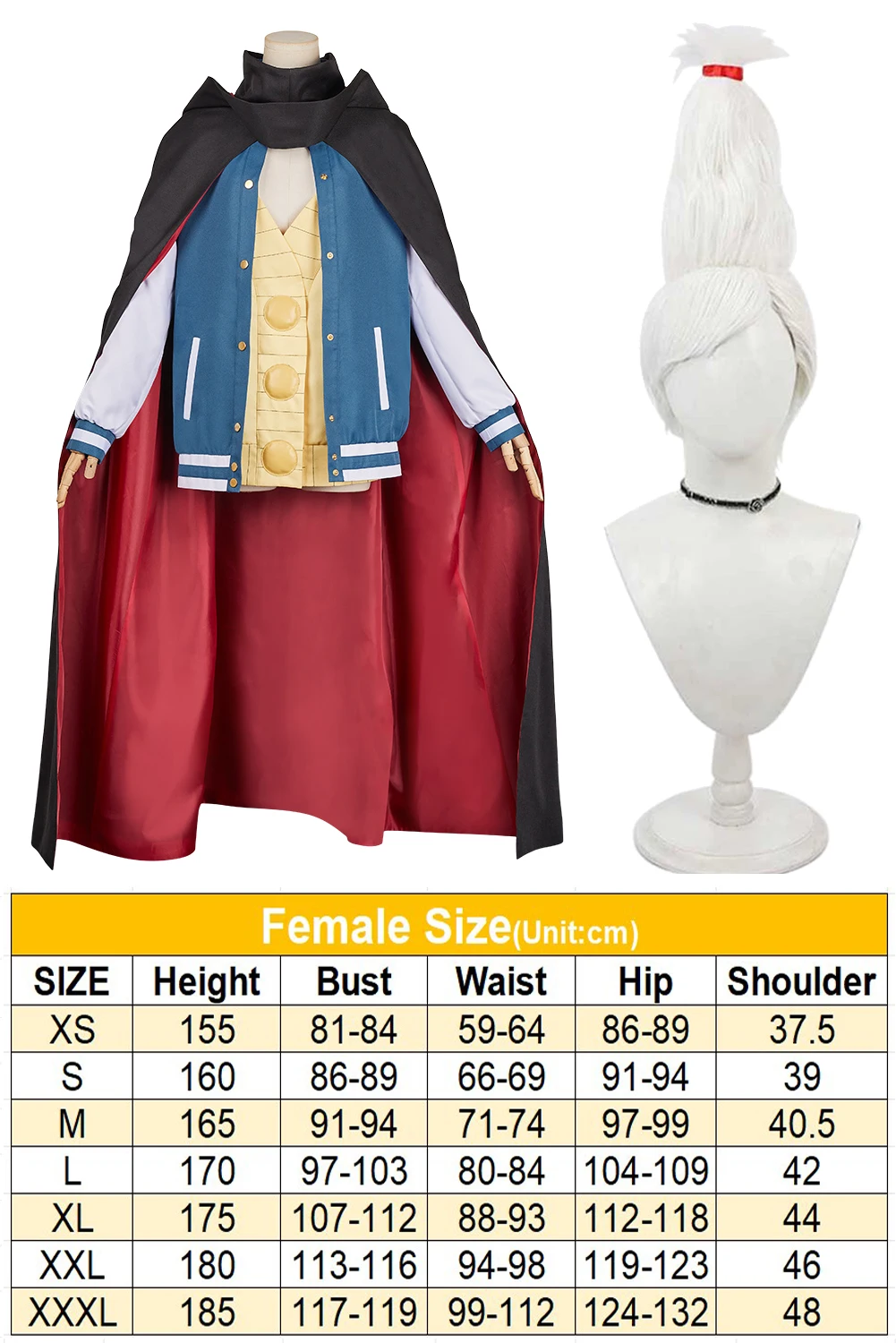 Parrucca Cosplay Seiko Ayase Grigio Argento, Capelli Sintetici Resistenti Al Calore, Regolabile Per Testa 54-60 Cm, Per Anime E Halloween