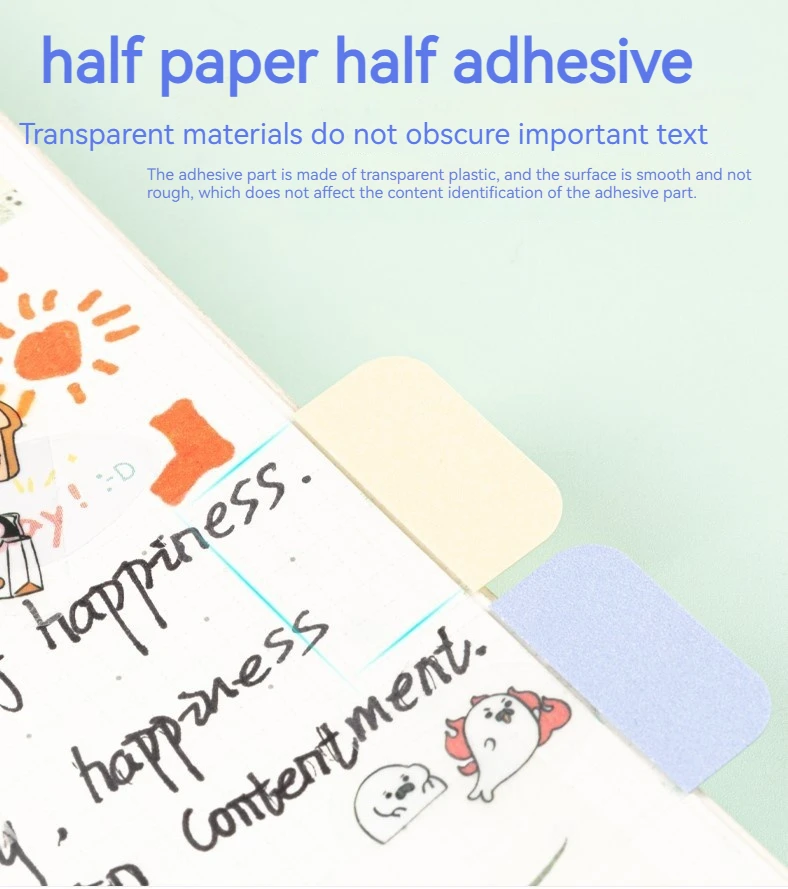 Index Sticker Notes Light Colors Sticky Tabs 3 Sizes 6 Colors Writable Reusable File Flag Labels for Bible