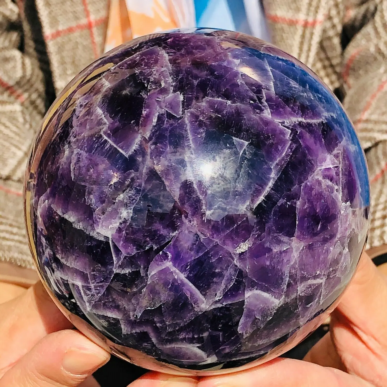 

Natural Dream Amethyst Ball Purple Quartz Mineral Ball Point Decorator Home Reiki Ore Healing Crystal Point Wholesale