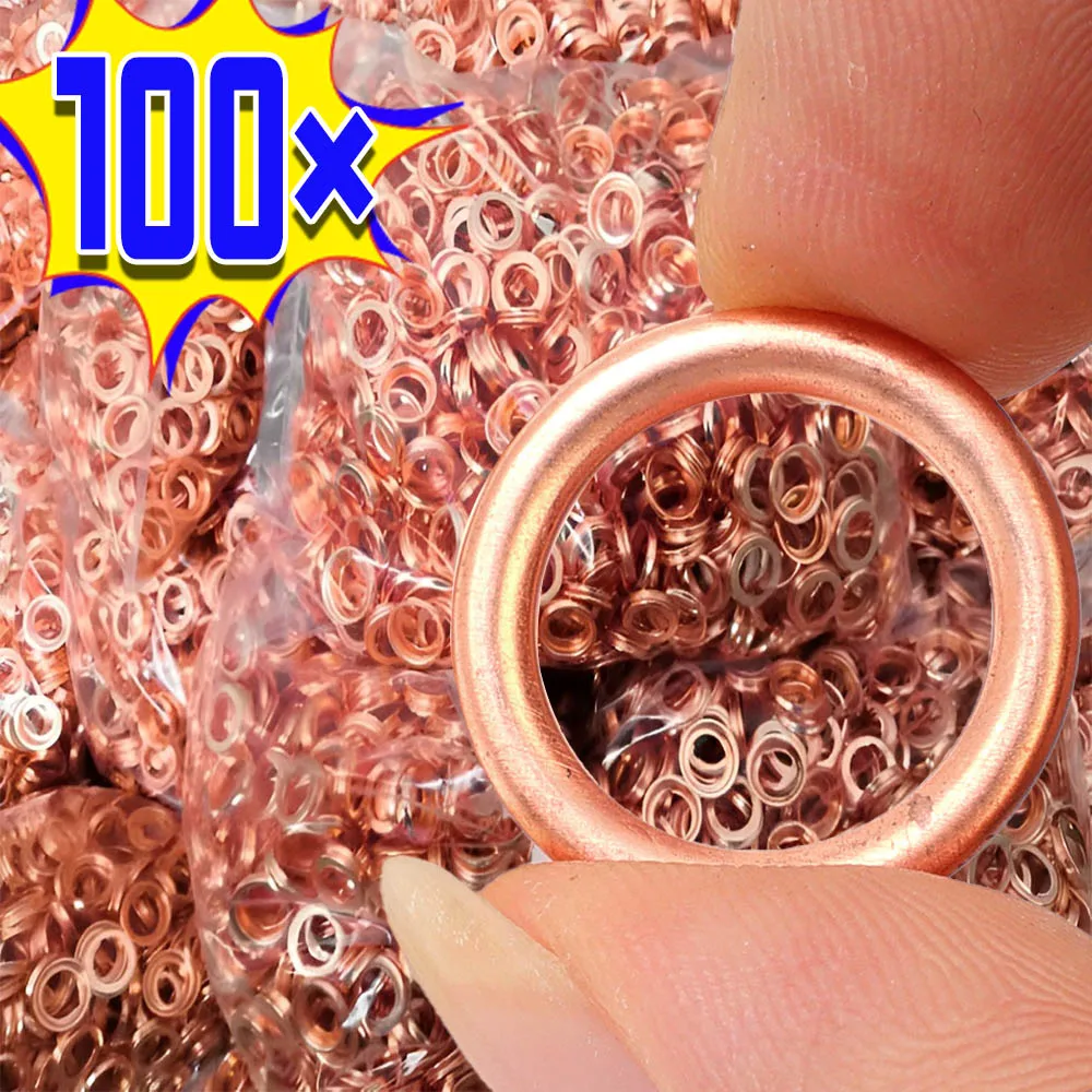 Oil Drain Plug Gasket Oil Drain Plug Seal Washer Sealing Washers Car Oil Pan Drain Gasket Drainage Bolt Pad Aluminum/ Copper Oil Drain Plug Gasket Replaceable Accessories for Audi Volkswagen
