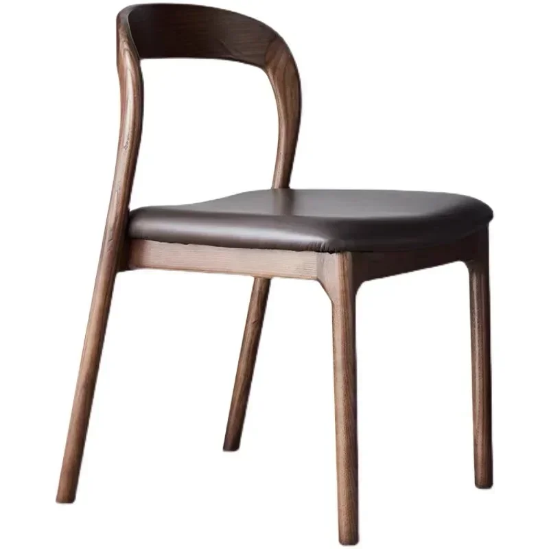 Nordic Solid Wood Dining Chairs Home Office Chair Simple Back Seat Vintage Luxury Kitchen Chairs Elegant Dining Seat