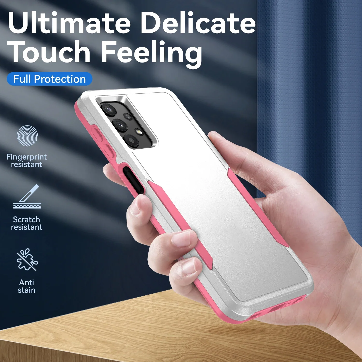 thumbnail image 1 of Hard Protective Matte Case for Samsung Galaxy S23 FE 5G S22 S24 Ultra S21 Plus S20 A15 A55 A35 A05S A04S A54 A14 A53 A73 A52 A13, 1 of 5
