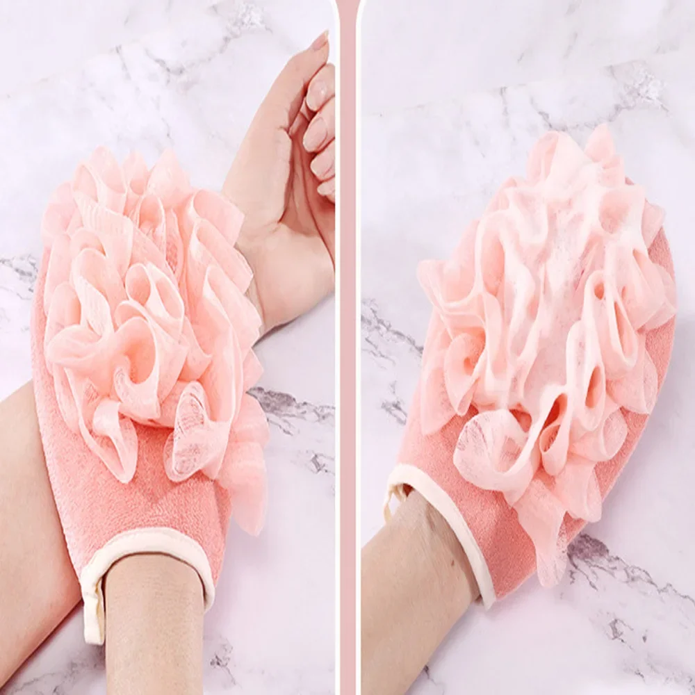 

Body Bath Flower Scrub Strong Rub Gloves Double-sided Mud Cleaner Back Sponges Ball Sponge