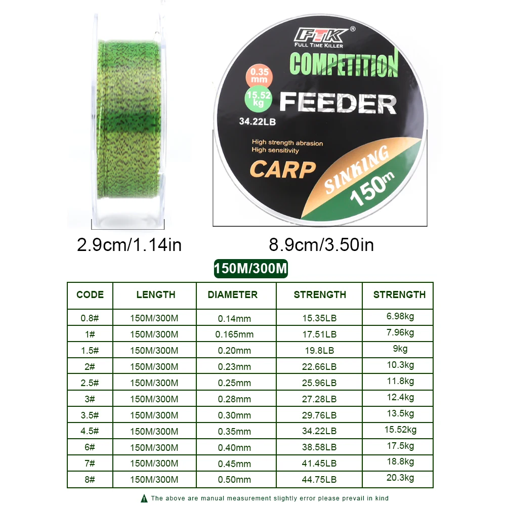 FTK 150M/300M Invisible Fishing Line Speckle Fluorocarbon Coating Line 0.14mm-0.50mm 15.35LB-44.75LB Super Strong Spotted Line 2