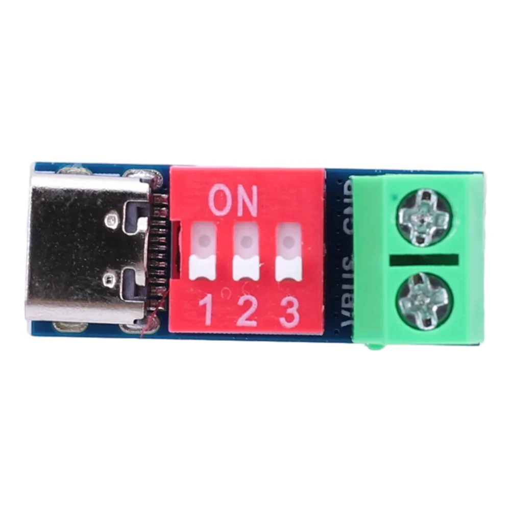 PD Fast Charging Test Board 5-20V Adjustable PD Trigger Board Module USB Type-C 100W Voltage Connetor Power Supply Accessories