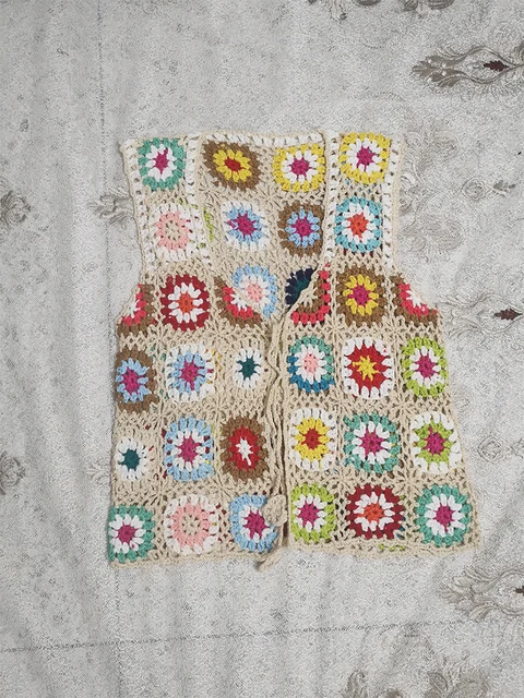 Cardigan Boho Donna Con Ricamo Floreale - Gilet Senza Maniche Vintage Per Look Estivo - Foto 9