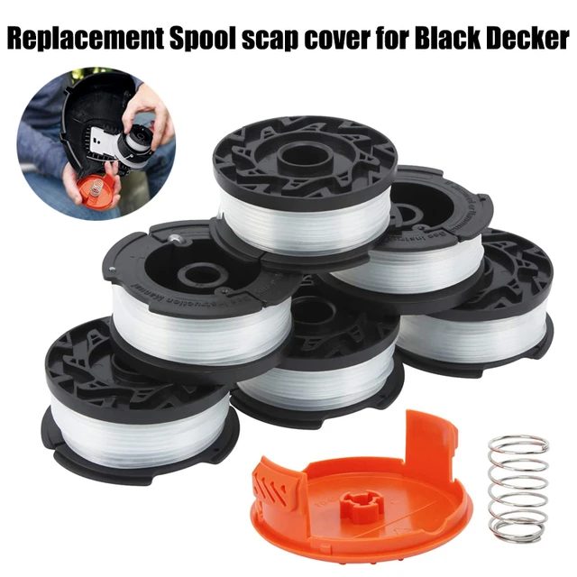 String Trimmer Replacement Spool for Black + Decker String Trimmer Edger,  AF-100 30ft 0.065 Auto-feed Weed Eater Refills Replacement Spools,  Durable