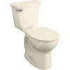 2-Piece Round Front Toilet with 12-in Rough-In, Large, Bone,squat toilets, toliet 1