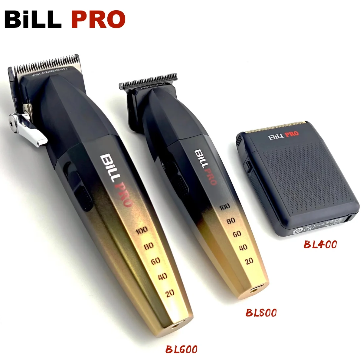 BiLL PRO BL600 BL800 BL400 Professional Barber 9000RPM Motor Electric Push Hair Clipper Oil Head Gradient Trimmer Shaver Tools 6