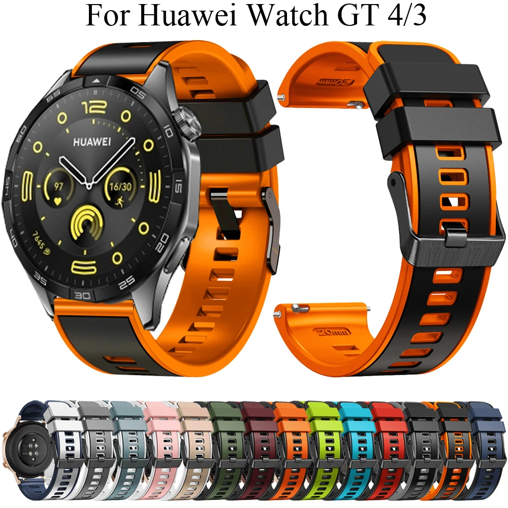 

22mm Smart Watch Band Belt For Huawei Watch GT 4 46mm Strap Wristband GT 3 2 GT3 GT2 Pro 46mm Silicone Watchband Bracelet Correa