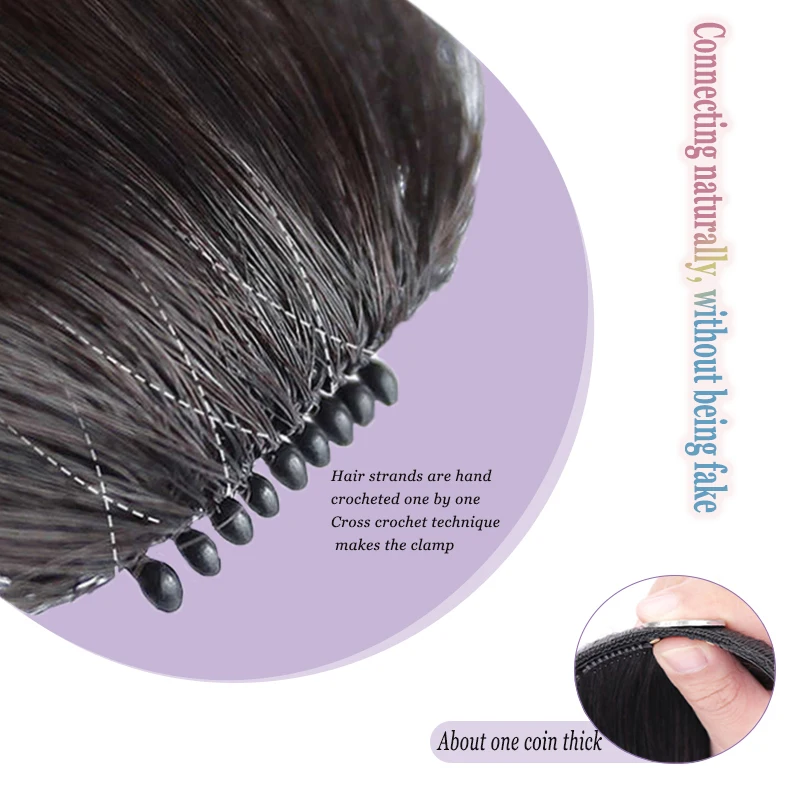 LUPU Clip Style Bangs Slim Fit Bangs Clip on Hair With Sideburns air Bangs Slightly Straight Bangs for Women Everyday Wear