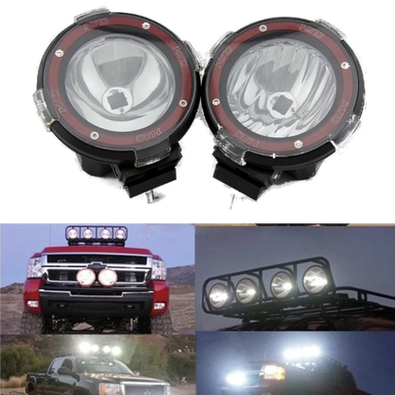 1/2PCS 4''7''HID Fronts Driving Lights Xenon Spotlight for Jeep Boat