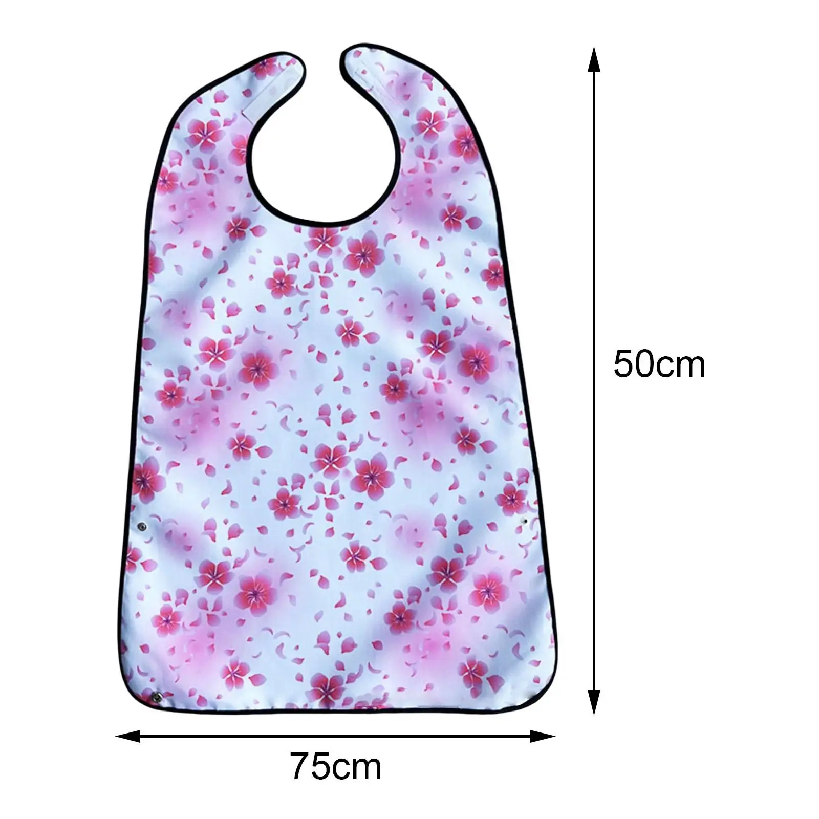 Waterproof Adult Bibs Adjustable Neck Feeding Protector Washable Polyester for Seniors Home Use