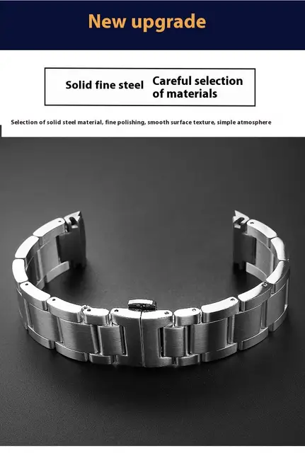 20mm Solid Precision Steel Watch Strap For Tissot 1853