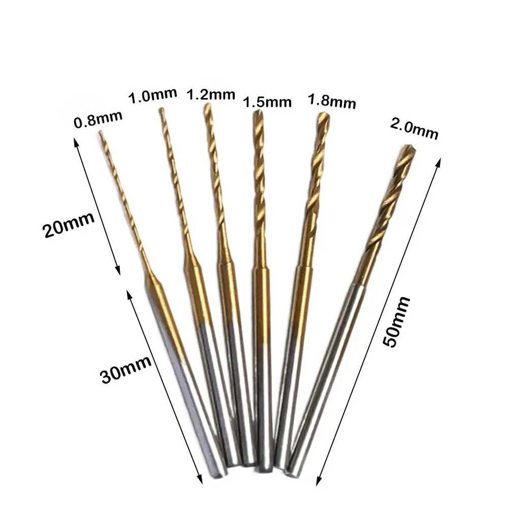 Micro Twist Drill Bit 0.8Mm-2.0mm Tiny Drill Bit 2.35 Shank HSS Mini Engraving Drill Bits Hole Drilling Tool