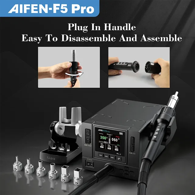 هوت إير احترافي AIFEN F5PRO (قدرة 1000 واط) – تحكم ذكي (AI) لفك وتركيب الآيسيهات والمكونات الدقيقة 2