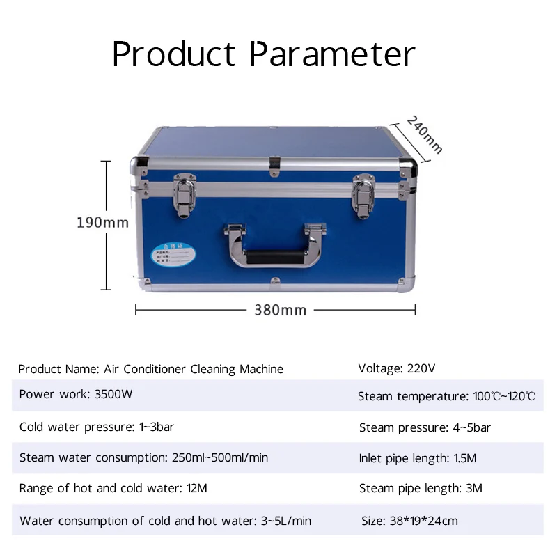 3500W Multifunctional Steam Cleaner Household Disinfection Equipment High Pressure Pulse Cleaning Oil Hood Refrigerator 6