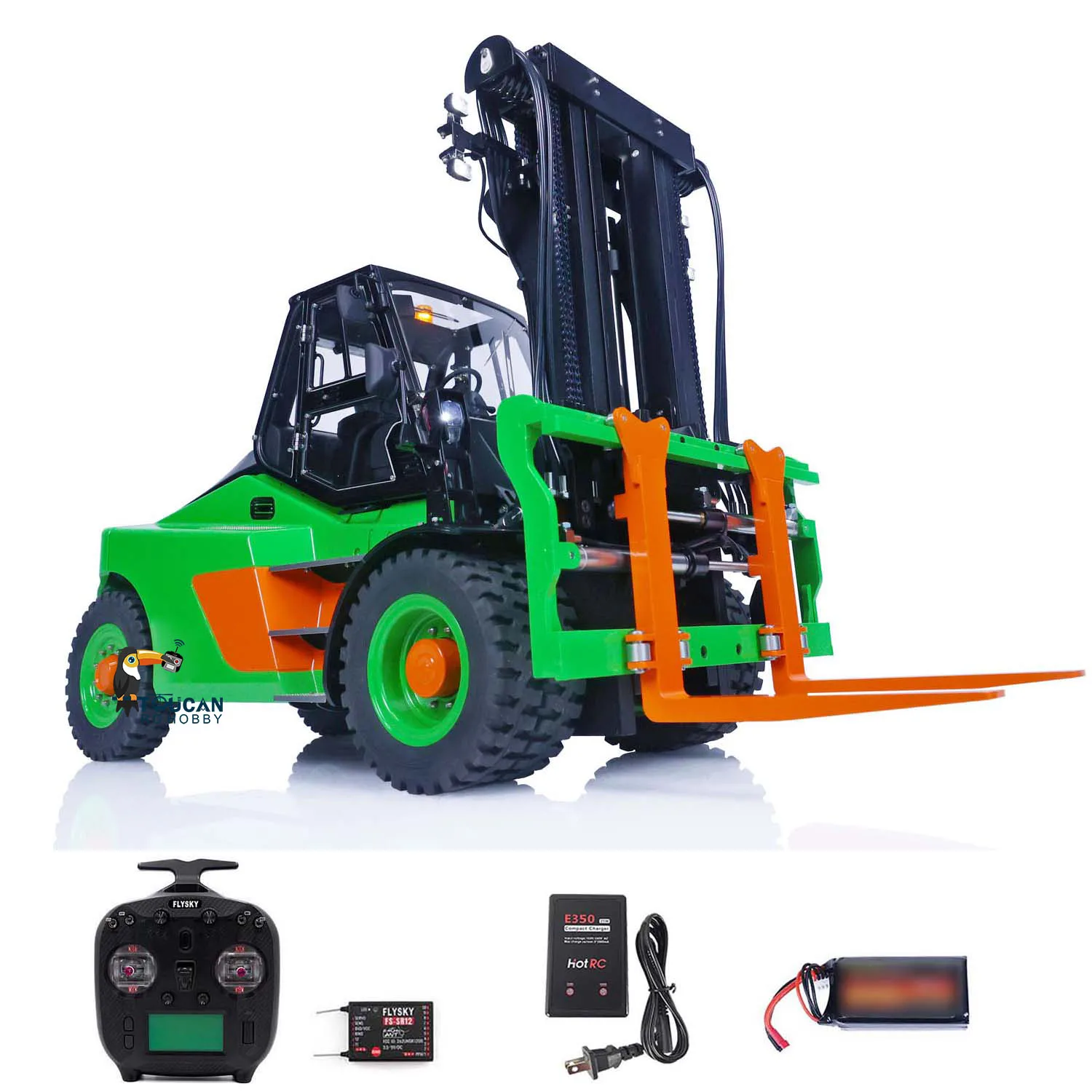1:14 LESU Aoue-LD160S RC Hydraulic Fork Lift Metal RTR TOUCAN Painted Finished Remote Control Light Sound Trucks THZH1566 2