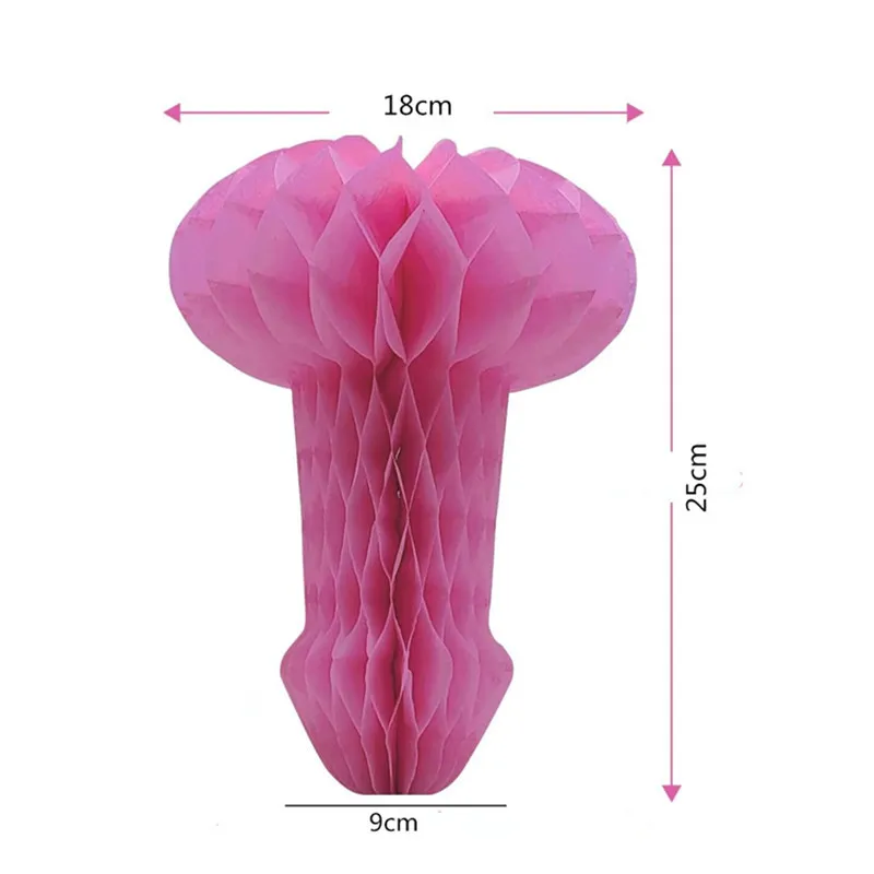 1/3Pcs Funny Penis Honeycomb Paper Lanterns For Bachelorette Party Decoration Supplies Hen Night Party Table Ornament Wedding
