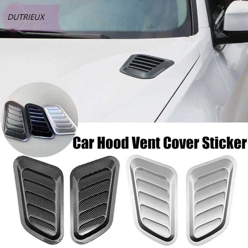 

Car Hood Vent Cover Sticker Carbon Fiber Car Decorative Cell Air Flow Intake Hood Scoop Bonnet Vent Cover Stickers Decoration