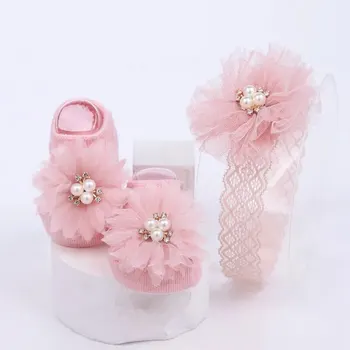 Baby Pearl Headband/Shoes Set 3