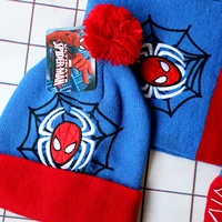 Autumn Winter Children Hat SpiderMan Classics Cartoon Scarf Hat Glove Warm knitted hat Boy Girl Cap Child Christmas Hat 6