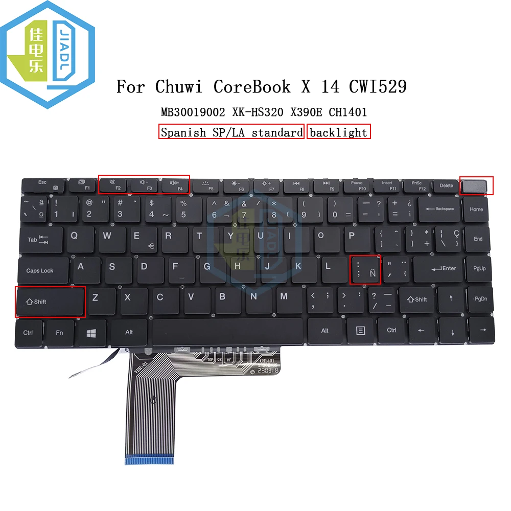 Teclado retroiluminado espa ol para Chuwi CoreBook X 14 X14 CWI529 teclado-retroiluminado-espa-ol-para-chuwi-corebook-x-14-x14-cwi529