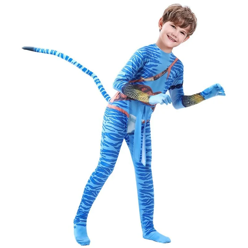 Cosplay Costume Avatar for Kids Alien Children Boy and Girl The Way of Water Christmas Halloween and Masquerade Party