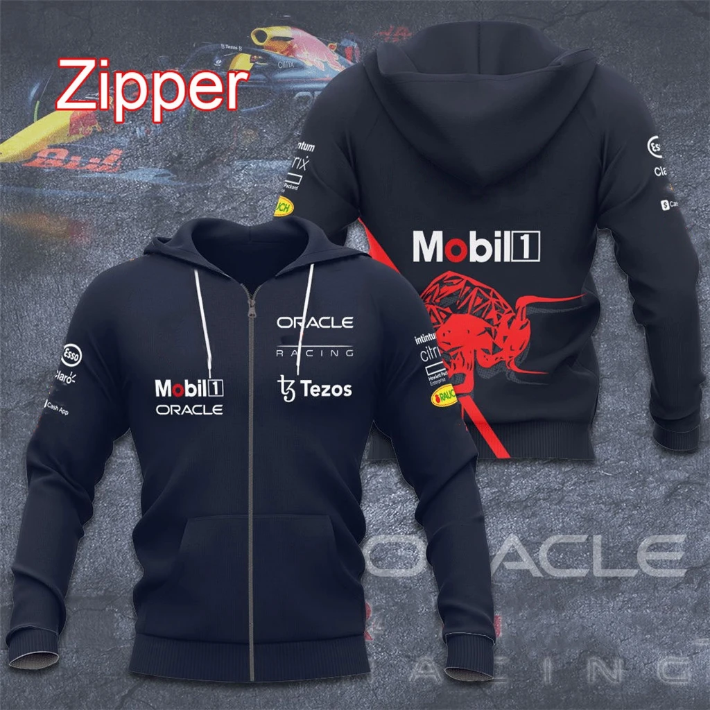 

Горячая Распродажа F1 гоночная мужская толстовка с 3D принтом 2024 красная куртка гоночной команды Детская толстовка Повседневный пуловер с быком на молнии