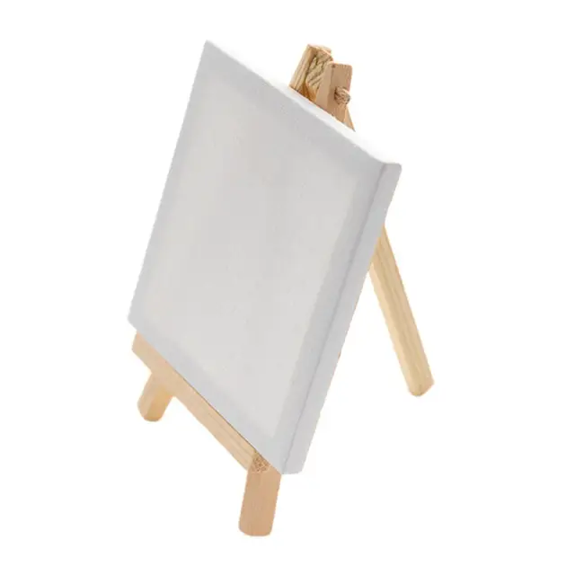 Lightweight Canvas Panel Outdoor Painting Diy Craft Kit Mini Canvas Board with Easel Set for Lightweight Art Birthday Party 3