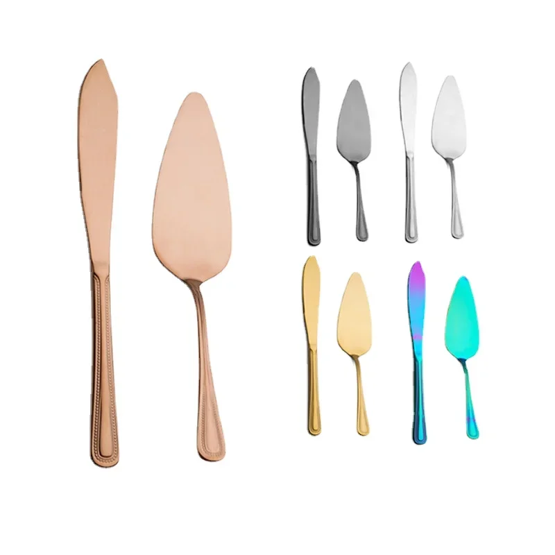 2 Pezzi In Acciaio Inox Torta Spatola Coltello Da Pane Torta Di Compleanno Spatola All'Ingrosso Pizza Triangolo Spatola Esplosioni