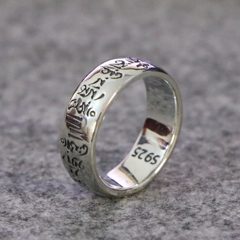 Sterling Silver Prophecy Ring Jewelry | Sterling Silver Carving 