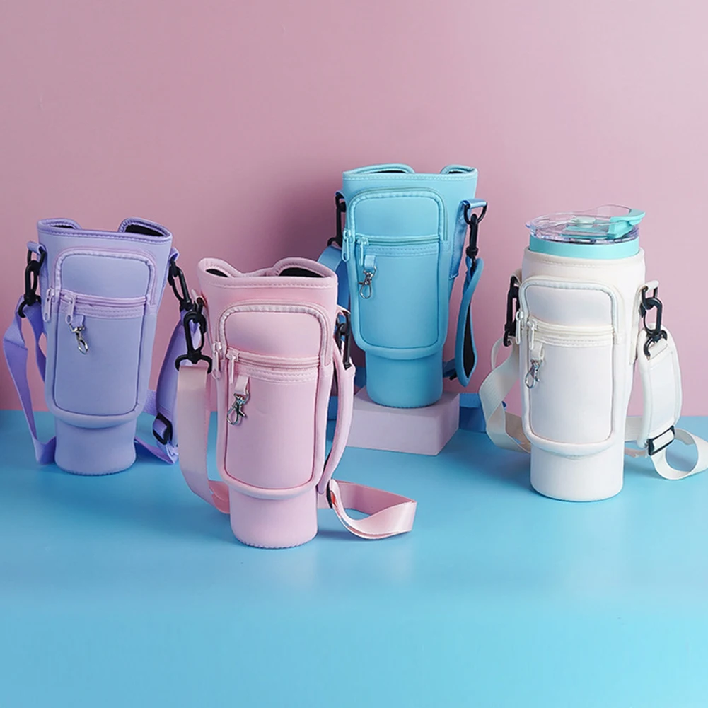 Water Bottle Carrier Bag Water Bottle Carrier Bag Neoprene Water Bottle Pouch Holder for Stanley 40oz Tumbler Accessories Insulated Thermos Cup Cover